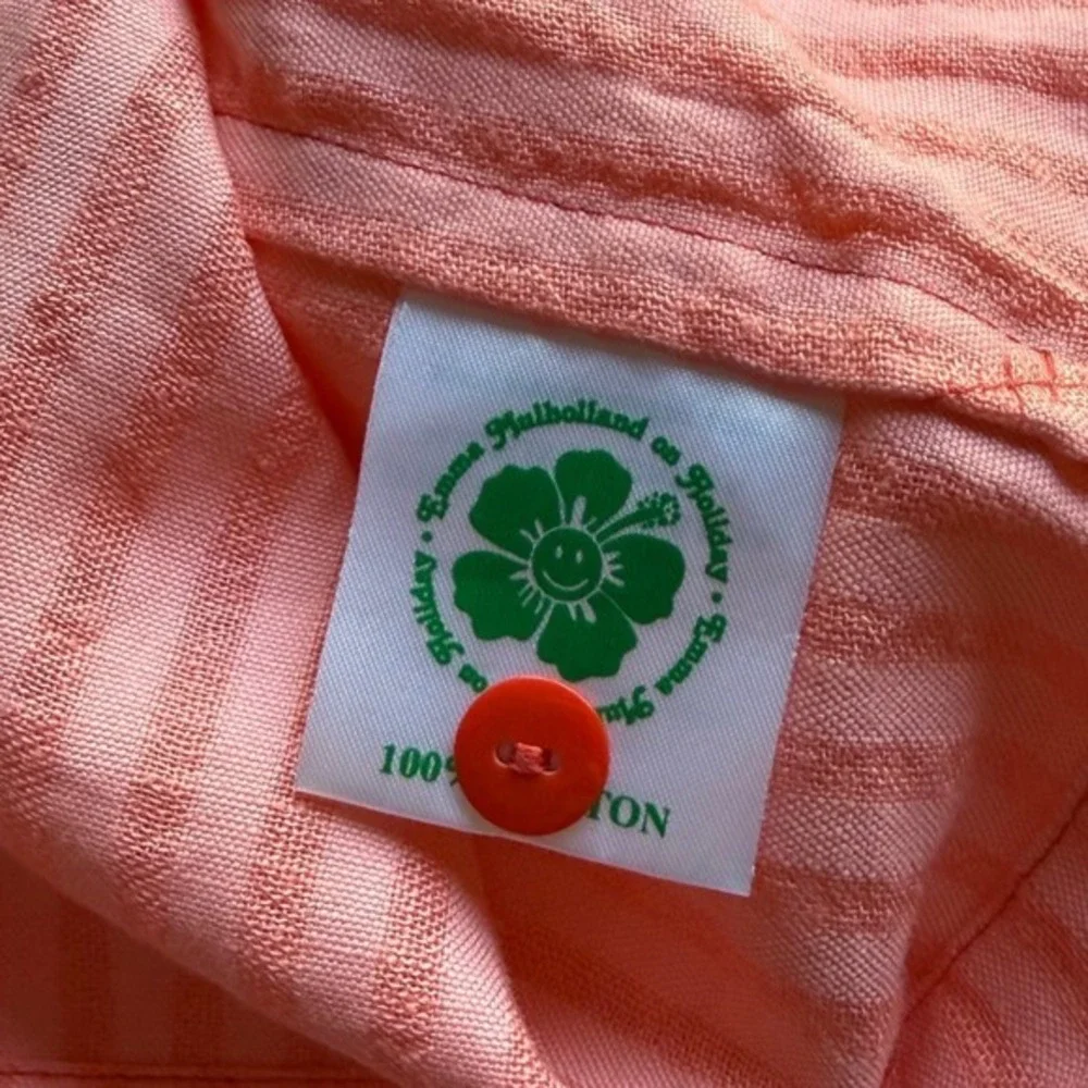 NWT Emma Mulholland on Holiday  Striped Resort Set Hibiscus Smiley Pajamas Sz S